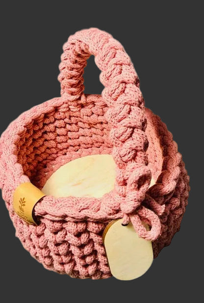 (Bloemen)mand met Hengsel & Tag - Personaliseerbaar